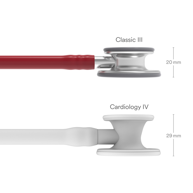 Fonendoscopio Littmann Classic III - Comparativa altura campana con modelo Cardiology IV